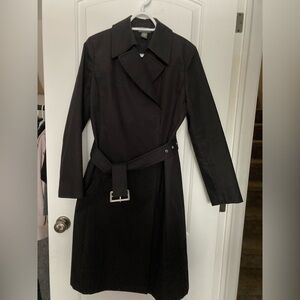 Banana Republic navy belted trench